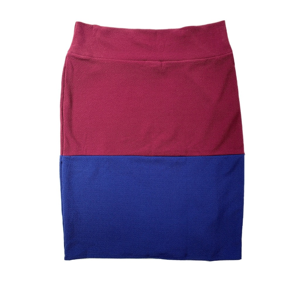LuLaRoe Cassie Womens 3XL Colorblock Stretch Elastic Waist Skirt Made in USA NWT - Picture 9 of 12